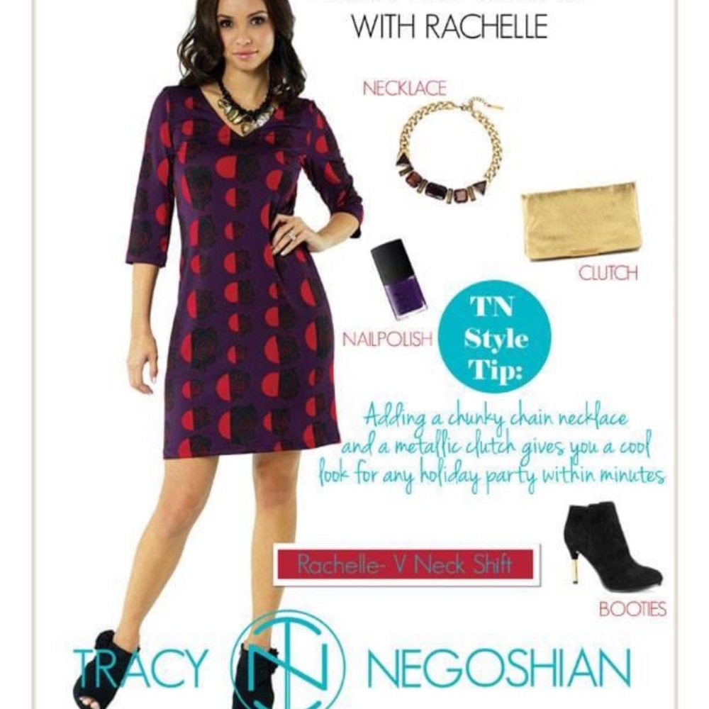 NWT! Tracy Negoshian Rachelle Dress-Blooming Dots